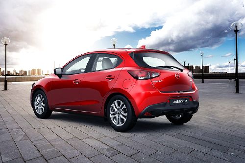 Rear Cross Side View of Mazda 2 Hatchback