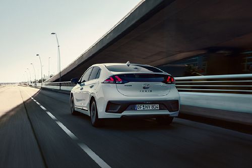 Rear Medium View of Hyundai Ioniq Hybrid Rear Medium View of Hyundai Ioniq Hybrid
