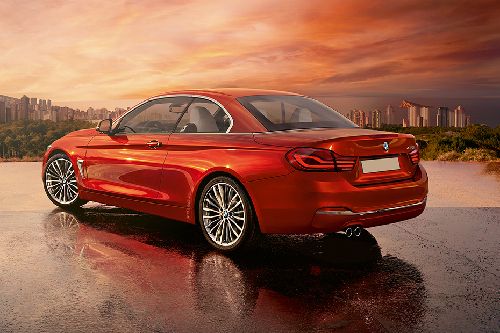 Rear Cross Side View of BMW 4 Series Convertible Rear Cross Side View of BMW 4 Series Convertible